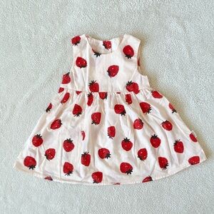 Toddler Strawberry Bow Dress, Size 2T